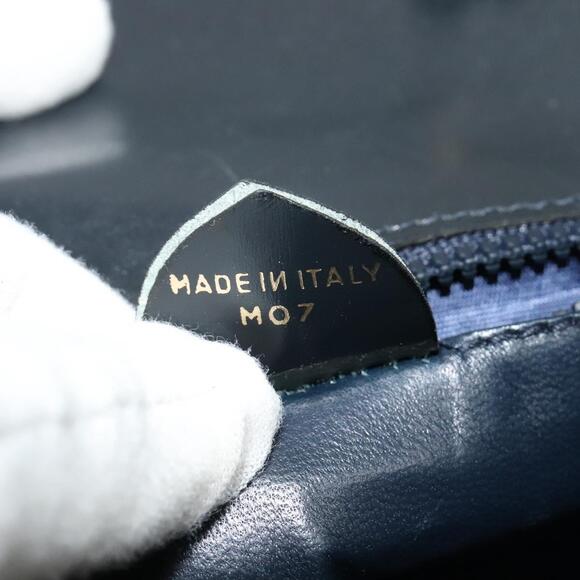 CELINE Horse Carriage Shoulder Bag Leather Navy Gold - Picture 13 of 13